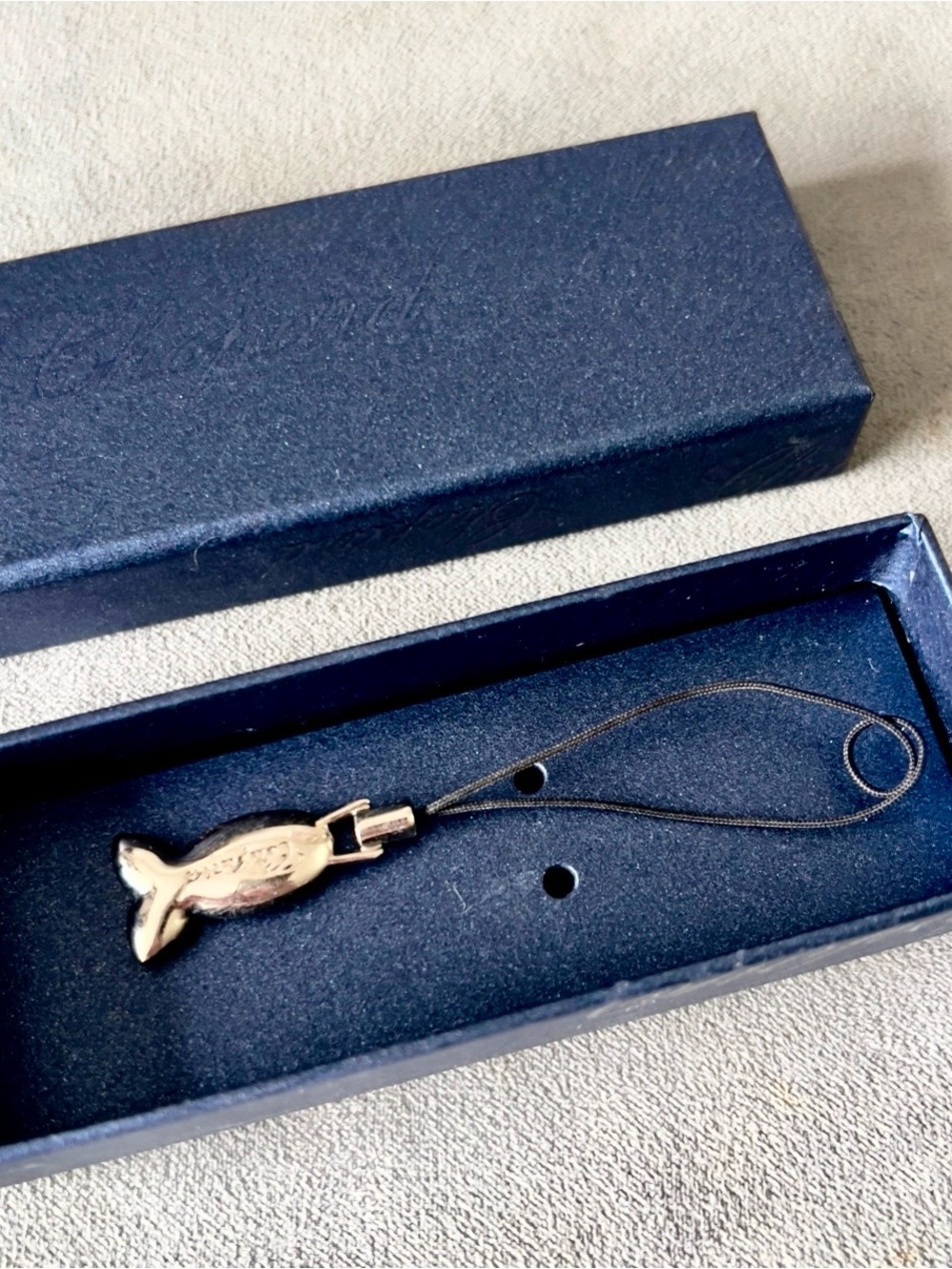 CHOPARD Steel Fish KEY/Bag Chain 1.27x0.57” in Chopard Box